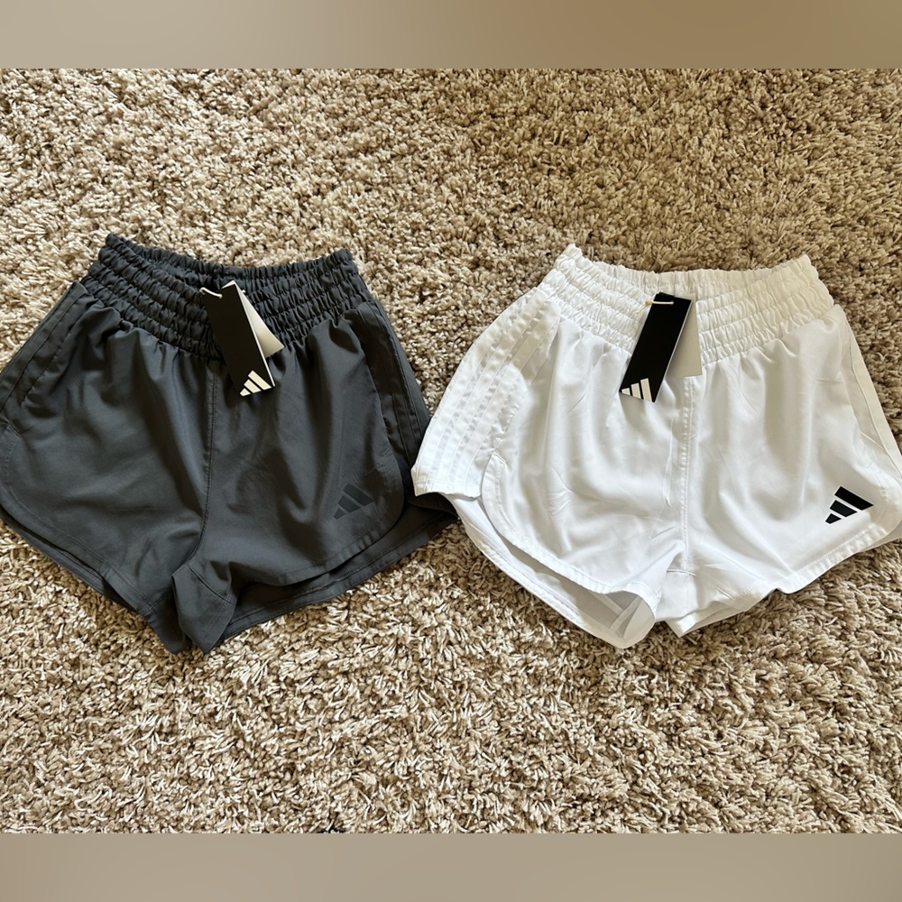 Adidas Women's 3 Stripe Training Shorts - size small - 2 pair